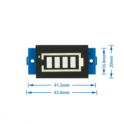 Blue Charge Level Indicator Module for 4S LiPo Batteries (16.8 V Full Charge)