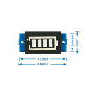 Indicator Nivel de Încărcare Albastru pentru Acumulatori LiPo 4S (16.8 V la Încărcare Completă)