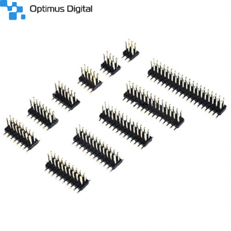 2 x 15p 1.27 mm SMD Male Pin Header