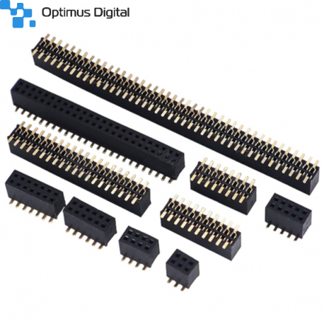 2 x 3p 1.27 mm SMD Female Pin Header