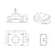 Buton SMD 3 x 4 x 2 mm