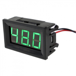 Green Panel Voltmeter (4.5 - 120 V)