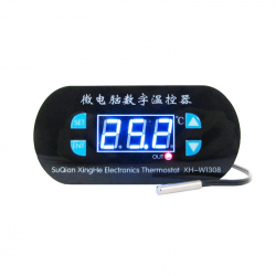 Modul Controller de Temperatură W1308 cu Afișaj Albastru (Termostat), Alimentare la 12 V
