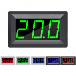 Green Thermometer with Black Case (-55 ~ 110 °C, 4.5 - 15 V)