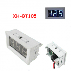 Adjustable Voltage Alarm with Buzzer (White Case, Red Display, 4.5 - 50 V)