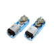 Motor Albastru cu Reductor Metalic și Ax Extins (1:90, 110 rpm, 3 - 6 V)