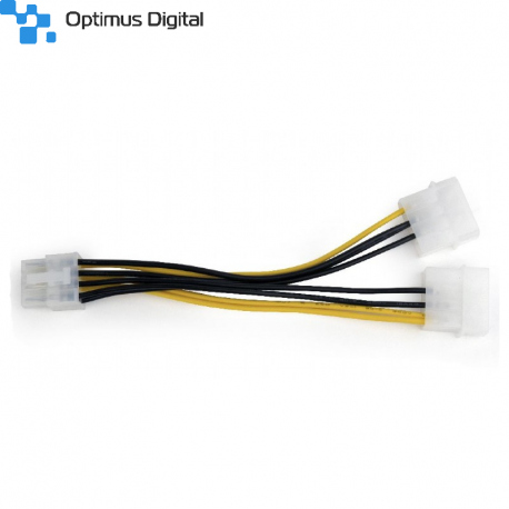 Internal power adapter cable for PCI express, 8 pin to Molex x 2 pcs