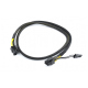 PCI-Express 6-pin male to 6+2 pin male power cable, 0.8 m, mesh jacket