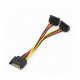 SATA power splitter cable with angled output connectors, 0.15 m