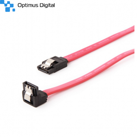 Cablu Sata 3 la 90° de 30 cm cu Cleme Metalice