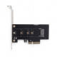 M.2 SSD adapter PCI-Express add-on card, with extra low-profile bracket