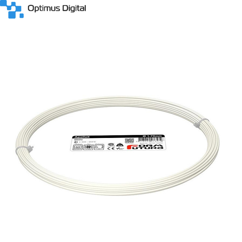 Filament FormFutura ApolloX Alb, 1.75 mm, 50 g