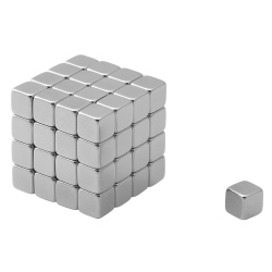 Magnet Bloc din Neodim 5x5x5 mm Placat cu Aur N48