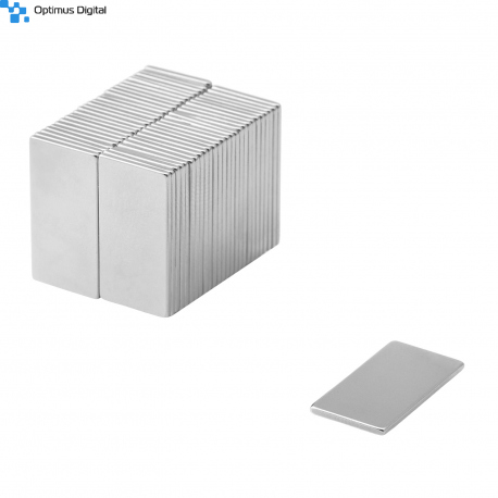 Neodymium Block Magnet 20x10x1 Thick N38