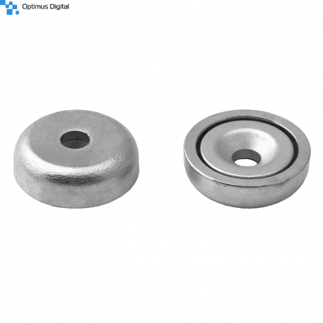 Pot Magnet 20x9-4.5x6 mm Countersunk Hole