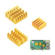 Set de Radiatoare din Aluminiu pentru Raspberry Pi 4 (Aurii)