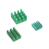 Set de Radiatoare din Aluminiu pentru Raspberry Pi 4 (Verzi)