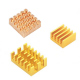 Aluminum and Copper Heatsink Set for Raspberry Pi 4 (Orange Color)