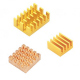 Aluminum and Copper Heatsink Set for Raspberry Pi 4 (Orange Color)