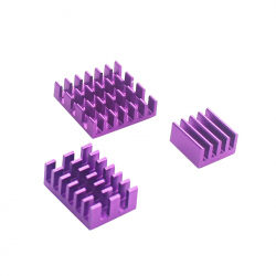 Set de Radiatoare din Aluminiu pentru Raspberry Pi 4 (Violete)