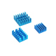 Aluminum and Copper Heatsink Set for Raspberry Pi 4 (Blue)