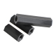 Pilon Hexagonal din Plastic M2 Negru de 5 mm