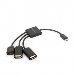 Cablu Conexiune 2 Periferice USB la Tablete și Telefoane cu Micro USB OTG