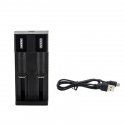 18650/26650 Lithium-Ion Battery Charger Double Slot with USB Cable