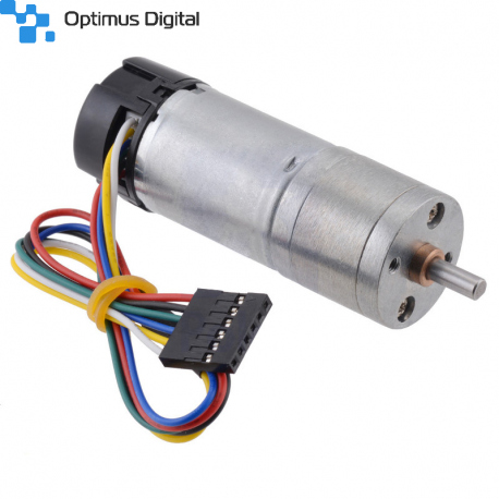 34:1 Metal Gearmotor 25Dx67L mm HP 6V with 48 CPR Encoder