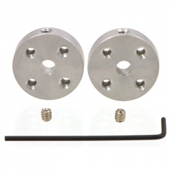 Pololu Universal Aluminum Mounting Hub for 4mm Shaft, No.4-40 Holes (2-Pack)