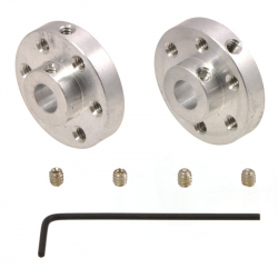 Pololu Universal Aluminum Mounting Hub for 6mm Shaft, No. 4-40 Holes (2-Pack)