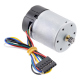 12V Motor with 64 CPR Encoder for 37D mm Metal Gearmotors (No Gearbox, Helical Pinion)