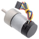 6.3:1 Metal Gearmotor 37Dx65L mm 12V with 64 CPR Encoder (Helical Pinion)