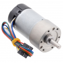 10:1 Metal Gearmotor 37Dx65L mm 12V with 64 CPR Encoder (Helical Pinion)