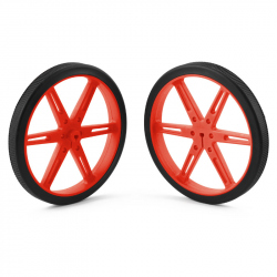 Pololu Wheel 80×10mm Pair - Red