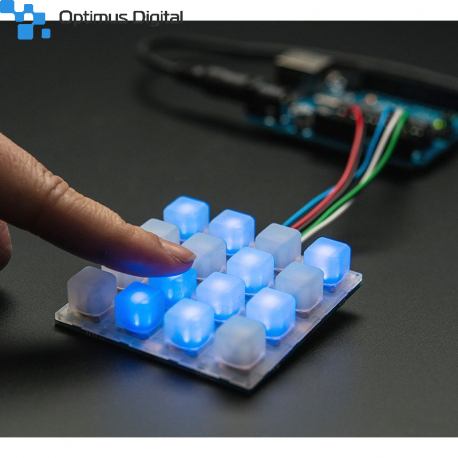 Driver Monocrom PCB Adafruit Trellis pentru Keypad 4x4 și LED-uri de 3 mm