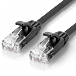 CAT6 UTP Cable Black Super Flat,  0.5 Meter