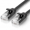 CAT6 UTP Cable Black Super Flat, 5 Meter