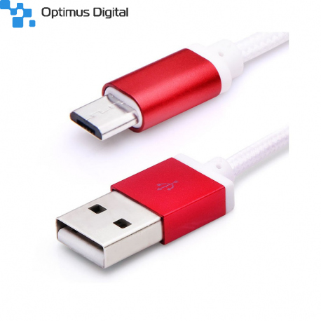 Red Micro USB Cable 1 Meter