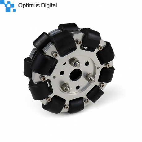 EasyMech 100mm Double Aluminium Omni Wheel (BUSH TYPE ROLLER)