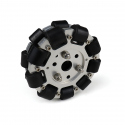 EasyMech 100mm Double Aluminium Omni Wheel (BUSH TYPE ROLLER)