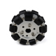 EasyMech 100mm Double Aluminium Omni Wheel (BUSH TYPE ROLLER)