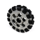 EasyMech 152mm Double Aluminium Omni Wheel Basic (BUSH TYPE ROLLER)