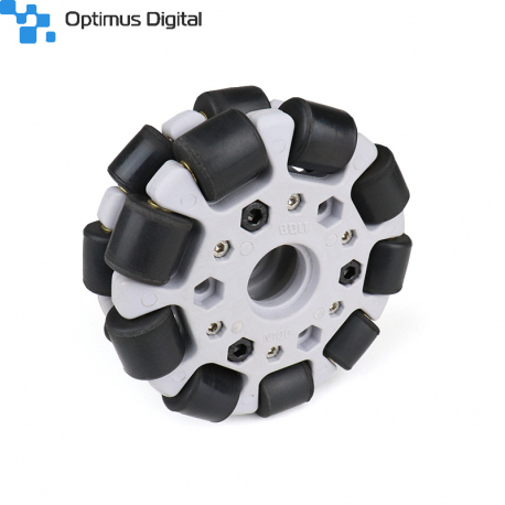 EasyMech Gray 100mm Double Glass Fiber Omni Wheel (BUSH TYPE ROLLER) High Quality