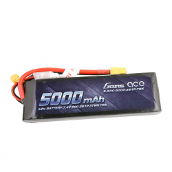 Gens ace 5000mAh 7.4V 50C 2S1P Lipo with XT60 Plug