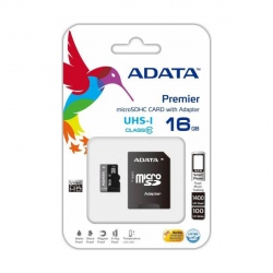 Adata 16GB MicroSDHC Memory Card with SD Adapter