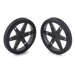 Pololu Wheel for Standard Servo Splines (25T, 5.8mm) - 70×8mm, Black, 2-Pack