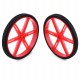 Pololu Wheel for Standard Servo Splines (25T, 5.8mm) - 70×8mm, Red, 2-Pack