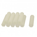 M2 White Plastic Hexagonal Pillar (6 mm)