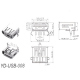 Conector USB-A Mamă la 90°
